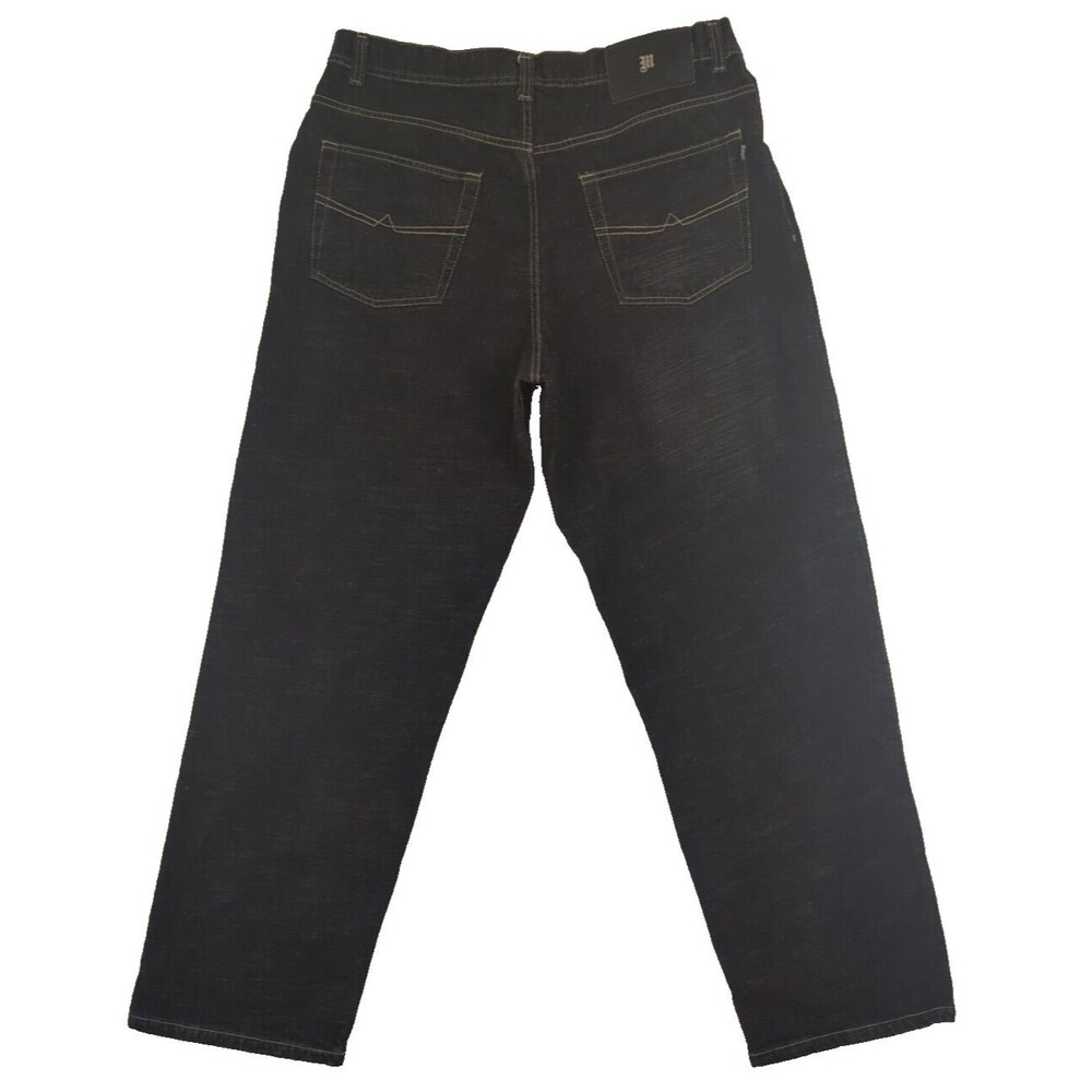 Vintage Makaveli Men's 36x32 Black Baggy Jeans 100% Cotton Y2K Hip-Hop Style VTG